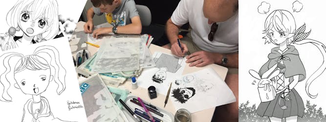 Tokyo Japanese manga drawing 2-hour private class